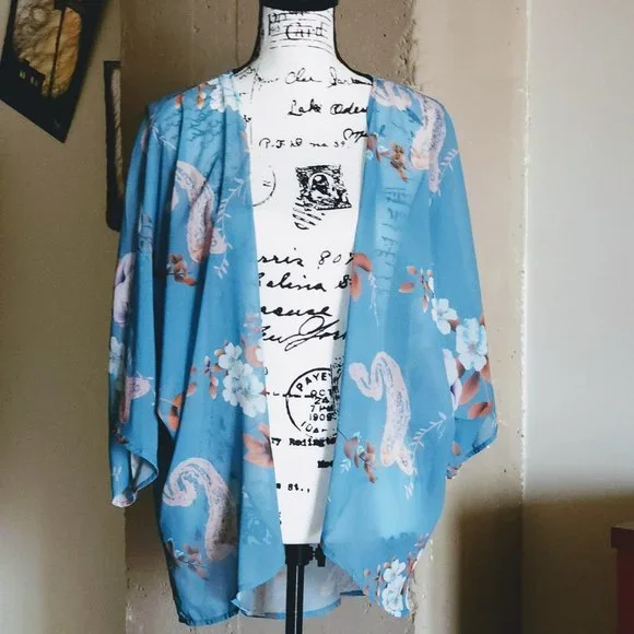 Floral Kimono / Swim Coverup - Picture 6 of 9